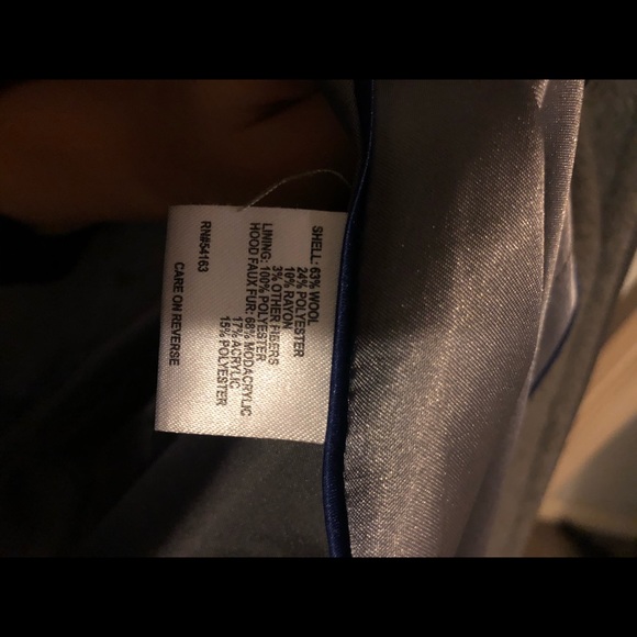 Size 2 Calvin Klein Gray Coat 63% Wool - Picture 6 of 8